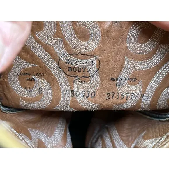 Nocona Imperial Calf Western Boots Men's 10D Black Square Toe - Picture 9 of 12